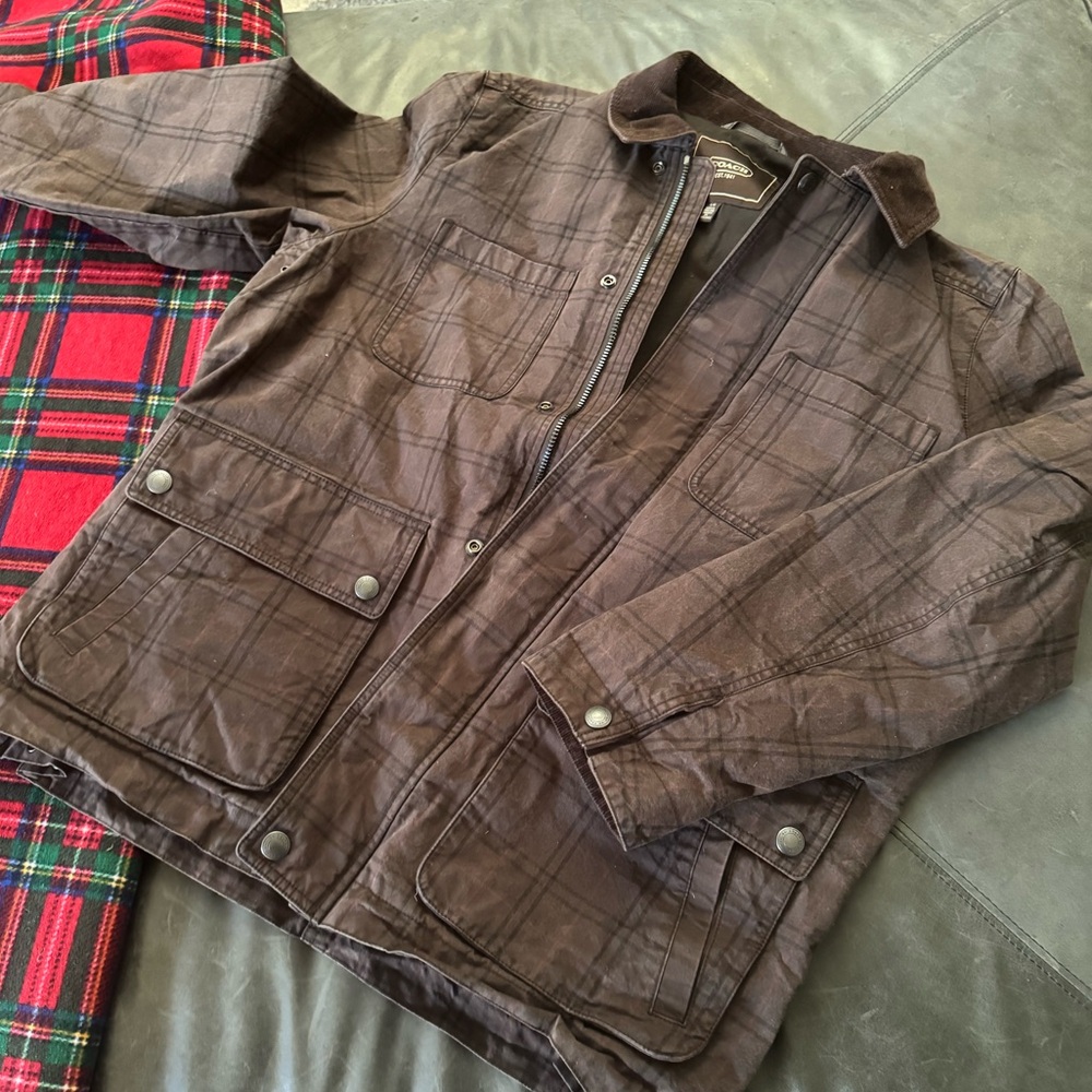 Coach Men’s Brown Plaid Jacket